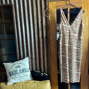 Love this Brown and White Zebra Print Dress, Size L
